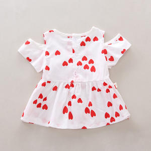 ชุดผ้าฝ้ายพิมพ์ลายสำหรับเด็ก แขนสั้นเปิดไหล่ สไตล์ใหม่ประจำฤดูร้อน จากผู้ผลิตเสื้อผ้า - Product Image 5