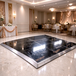 Scène de danse modulaire portable en contreplaqué pour événements de mariage en extérieur - Product Image 1