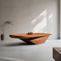 Table basse en bois massif de style chinois minimaliste, table basse d'art de luxe