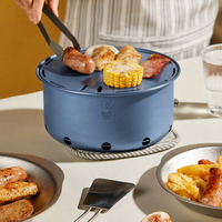 Grille de barbecue en titane Keith avec pieds pliables, légère, pour camping en plein air, pique-nique, barbecue au charbon de bois
