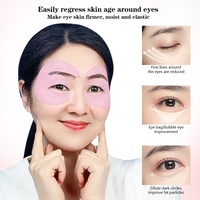 Patchs pour les yeux en collagène PDRN aux algues marines bio et aux herbes roses, en forme de C, anti-rides, anti-cernes, éclaircissants, raffermissants, véganes, OEM