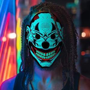 Accesorios del Festival para la cara Máscara facial LED Digital para Halloween Máscara de fantasma led - Product Image 4