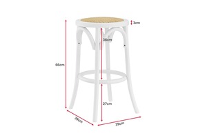 Tabouret <span class=keywords><strong>de</strong></span> <span class=keywords><strong>bar</strong></span> en rotin et bois <span class=keywords><strong>de</strong></span> style scandinave DISHI pour salle à manger et salon - <span class=keywords><strong>Chaise</strong></span> <span class=keywords><strong>de</strong></span> bistrot écologique à usage commercial - Product Image 6