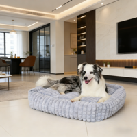 Tragbares und Waschbares Outdoor-Hundebett mit Solidem Muster und Abnehmbarem Bezug für Kleine und Mittelgroße Hunde und Katzen