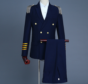 Completo da Capitano da Uomo Pronto per la Spedizione, Doppiopetto con Spalline - Product Image 1