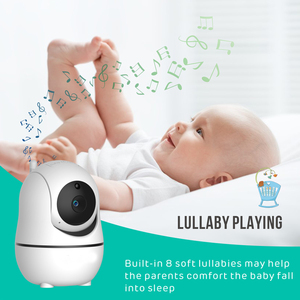 Babyphone intelligent avec écran sans fil, vision nocturne IR 30 m, écran LCD 5 pouces, rotation PTZ, alimentation CC, contrôle <span class=keywords><strong>de</strong></span> la température à distance - Product Image 5