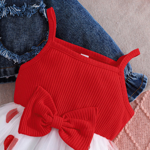 Set di Abbigliamento per Bambine 3-8 <span class=keywords><strong>Anni</strong></span>, Giacca in Denim Floreale e Vestito con Cuori, Stile Cinese, Due Pezzi Traspiranti per Uso Quotidiano - Product Image 4