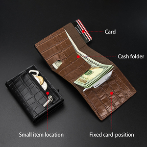 Casekey Slim Minimalist Magnetic Closure for Card Holder RFID Tri Fold Automatic <b>Smart</b> <b>Wallet</b> Zipper Credit Card 4-6 Cards - Product Image 5
