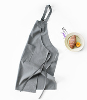 Tablier de cuisine en coton beige naturel taille adulte avec 2 poches centrales, vierge pour sublimation, idéal pour la cuisine, les tâches domestiques et la pâtisserie