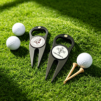 Alat Perbaikan Lapangan Golf Custom dengan Tekstur Permukaan Khusus dan Logo Pribadi, Pesanan Sampel Diterima