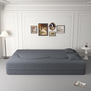 <span class=keywords><strong>Sofa</strong></span> busa matras lipat kain Teddy, 78 "Convertible Modern untuk ruang tamu, <span class=keywords><strong>Sofa</strong></span> Bed Queen, kasur tidur abu-abu, <span class=keywords><strong>Sofa</strong></span> lovesat untuk ruang tamu - Product Image 4