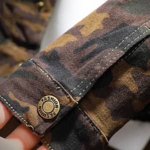 2021 Stile di modo di Alta Qualità Mens Camo Stampato/Giacca di Jeans/Mens <span class=keywords><strong>Denim</strong></span> Jean <span class=keywords><strong>Jacket</strong></span> mens giacca e cappotti - Product Image 3