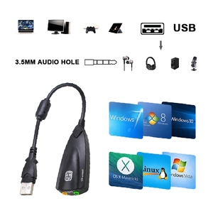 Petite <span class=keywords><strong>carte</strong></span> <span class=keywords><strong>son</strong></span> de studio en alliage d'aluminium de <span class=keywords><strong>bonne</strong></span> qualité, interface audio, <span class=keywords><strong>carte</strong></span> <span class=keywords><strong>son</strong></span> usb 7.1 pour ordinateur portable - Product Image 3