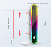 Affichage de la température ARGB support de support de carte graphique support de carte vidéo support GPU pour accessoire de boîtier d'ordinateur de carte mère