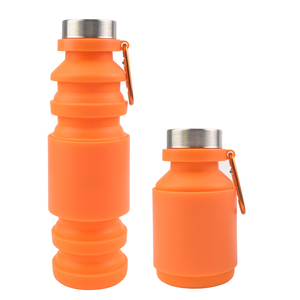 Portable 550ml Middle Ring Silicone Water Bottle BPA Free Soft Silicone <b>Cup</b> Eco-Friendly <b>Travel</b> Sports Silicone Water <b>Cup</b> - Product Image 4
