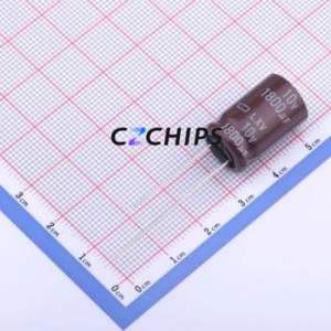 Condensador Electrolítico de Aluminio de Orificio Pasante ELXV100ELL182MK20S, Orificio Pasante, D12.5xL20mm 1800uF 20% 10V 952mA-120Hz - Product Image 1