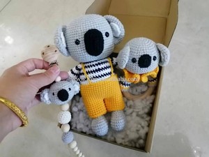 Oferta de Pascua 2024: Juguete de madera Montessori, conejito de peluche, <span class=keywords><strong>mordedor</strong></span> <span class=keywords><strong>amigurumi</strong></span> de ganchillo, sonajero para bebé, set de regalo. - Product Image 4