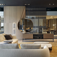 Ensemble de canapés modernes Mobilier Velours en forme de L Canapés sectionnels Salon Canapés longs Canapés Nordic Modernos 1 Set Mousse Bois Deux Places