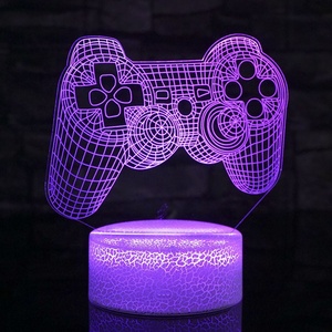 Kinderdroom 3d Game Console Nachtlampje 16 Kleurveranderende 1e Verjaardagscadeaus Op Batterijen Met Afstandsbediening Kamerinrichting - Product Image 3