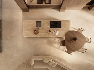 Mueble de Cocina Moderno con Puerta y Panel de MDF en Tono de Madera Clara, Superficie Fácil de Limpiar - Product Image 2