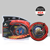 AK-4GA 4 Gauge 2500W Amplifier Subwoofer Audio mobil, Kit instalasi Speaker kabel kawat instalasi