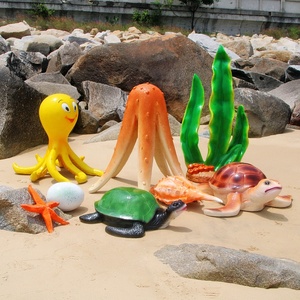 Decoración <span class=keywords><strong>de</strong></span> Restaurante <span class=keywords><strong>de</strong></span> Mariscos Artificiales, Estatua <span class=keywords><strong>de</strong></span> Vida Marina <span class=keywords><strong>de</strong></span> Tamaño Real, Escultura <span class=keywords><strong>de</strong></span> Concha, Coral, Tiburón y Pulpo - Product Image 2