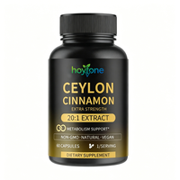Capsules de cannelle de Ceylan en marque blanche OEM, extrait 20:1, 400 mg, végétalien, complément pour adultes, soutien du métabolisme et de la santé cardiaque, antioxydant