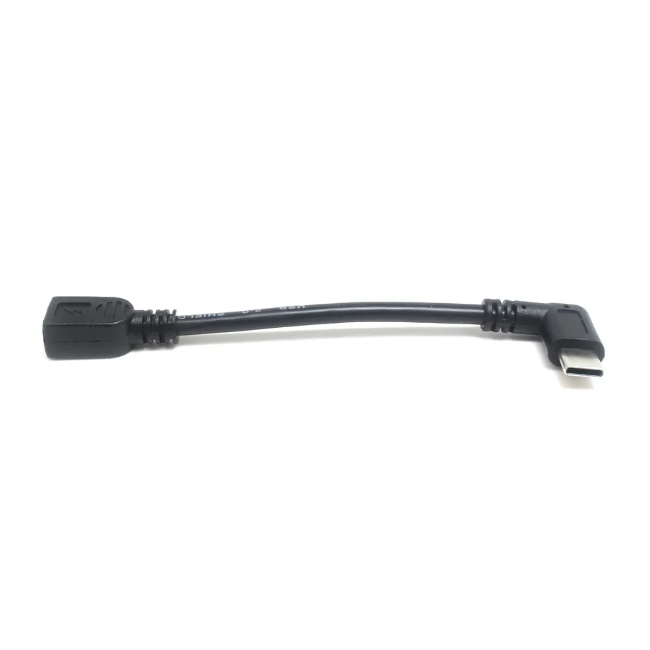 Fabricant de câbles personnalisés MINI 5 broches USB femelle à 90 degrés TYPE-C mâle pour appareils électroniques mobiles
