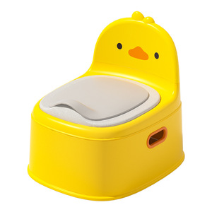 Siège de toilette pour enfants en forme de canard jaune, chaise d'apprentissage de la propreté en plastique pour les enfants de 1 à 2 ans - Product Image 1