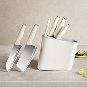 HeDou C Knife Set 6 Piece Polished Blade Straight Edge Kitchen Cutlery For Household Use - Product Image 1