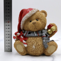 Grosir Beruang Teddy Resin Hadiah Hari Natal dengan Lampu LED
