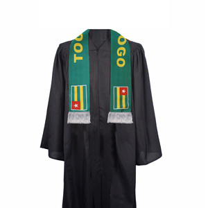 TOGO Drapeau Écharpe En Gros Personnalisé Football Acclamations Produits Fans Drapeau National Écharpe Graduation Gland Écharpes Châle - Product Image 5