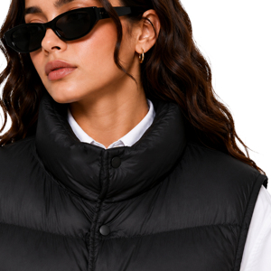 Nouvelle Collection 2026 – Gilet matelassé <span class=keywords><strong>noir</strong></span> <span class=keywords><strong>sans</strong></span> manches pour femme, isolé en duvet, avec fermeture boutonnée, idéal pour la superposition - Product Image 5