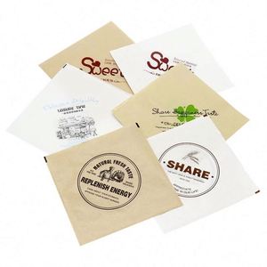 Papier kraft biodégradable imprimé sur mesure, recyclable, à double poche ouverte, résistant à l'huile et à la graisse, pour pizza, pain, beignets, en forme de L - Product Image 1