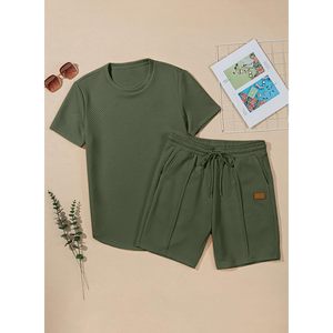 2025 <b>Men's</b> Casual 2-Piece Outfit Short Sleeve T-<b>Shirt</b> Shorts Breathable Print Design <b>for</b> Summer <b>Beach</b> Vacation Workout Lounge - Product Image 5