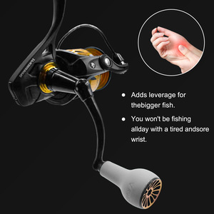 Empuñadura para carrete de pesca, bola gris TPE de 66mm y 27mm, adecuada para Slammer Spinfisher 2500 4500 - Product Image 2