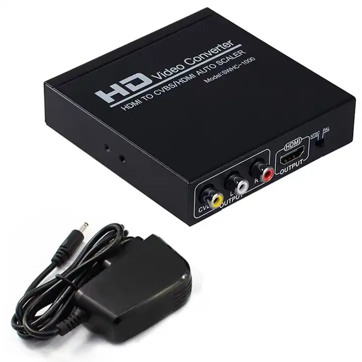 RCA AV to HDMI HD Converter Composite CVBS Audio Video Adapter 1080P