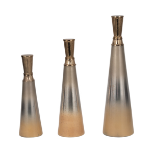 Set di vasi conici in vetro, moderni vasi decorativi per fiori, centrotavola per soggiorno, decorazione per la casa. - Product Image 3