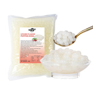 Direct Sale 1kg Lychee Popping Boba Tea Ingredients Tapioca Pearls For Milk Tea Chain Store And Shop - Product Image 1