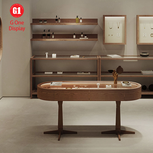 Vitrine à bijoux en acier inoxydable sur mesure avec éclairage LED, présentoir à bijoux en or tendance - Product Image 1