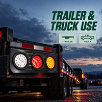 Feu arrière combiné HSSH 63 LED trois couleurs pour camion et remorque 12V 24V 10-30V