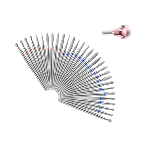Evolisse Professional 30 pièces Embouts de fraise à ongles en acier inoxydable durable, diamant, 3/32, pour polissage des cuticules, accessoire pour vernis gel - Product Image 1