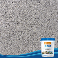 Peinture pour murs extérieurs de haute qualité, lavable, anti-fissures, imperméable, texture granit, couleur Grafiato, véritable peinture à base de pierre pour murs extérieurs