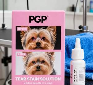 Penghilang noda air mata canggih untuk anjing & tetesan mata kucing untuk menghilangkan noda cokelat kemerahan - Product Image 6