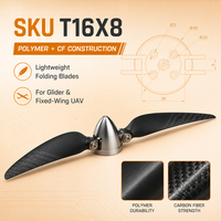 Elica Pieghevole T16X8 16x8 Pollici per UAV ad Ala Fissa con Spinner, Pale in Fibra di Carbonio Polimerica, Certificata CE/FCC TMOTOR