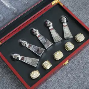 San Francisco 49ers NFL Super Bowls Championship Rings with Trophy luxury set