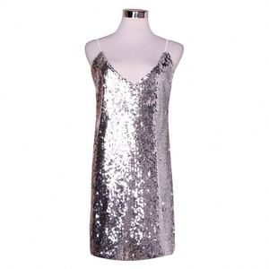 K807 Deep V Neck Autumn Sequined Backless Sexy Dress Women Off Shoulder Mini Dress Christmas Party Club Strap Dresses - Product Image 1