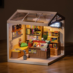 Robotime Rolife Contact Obtén un Descuento en el Rompecabezas de Plástico DW004, Fascinante Librería en Miniatura con Luz - Product Image 4