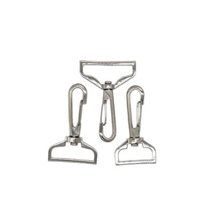 Clip giratorio metálico de tres líneas de alta calidad para bolsos, ropa, llaveros, accesorios de manualidades, acabado pulido, OEM personalizable - Product Image 2