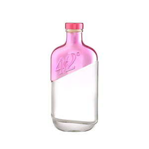 Großhandel Hochwertige rosa Farbe 100ml 250ml 375ml 500ml 8oz 12oz 16oz <span class=keywords><strong>Gin</strong></span> Glasflasche mit Korks topfen für Spirits Rum - Product Image 2